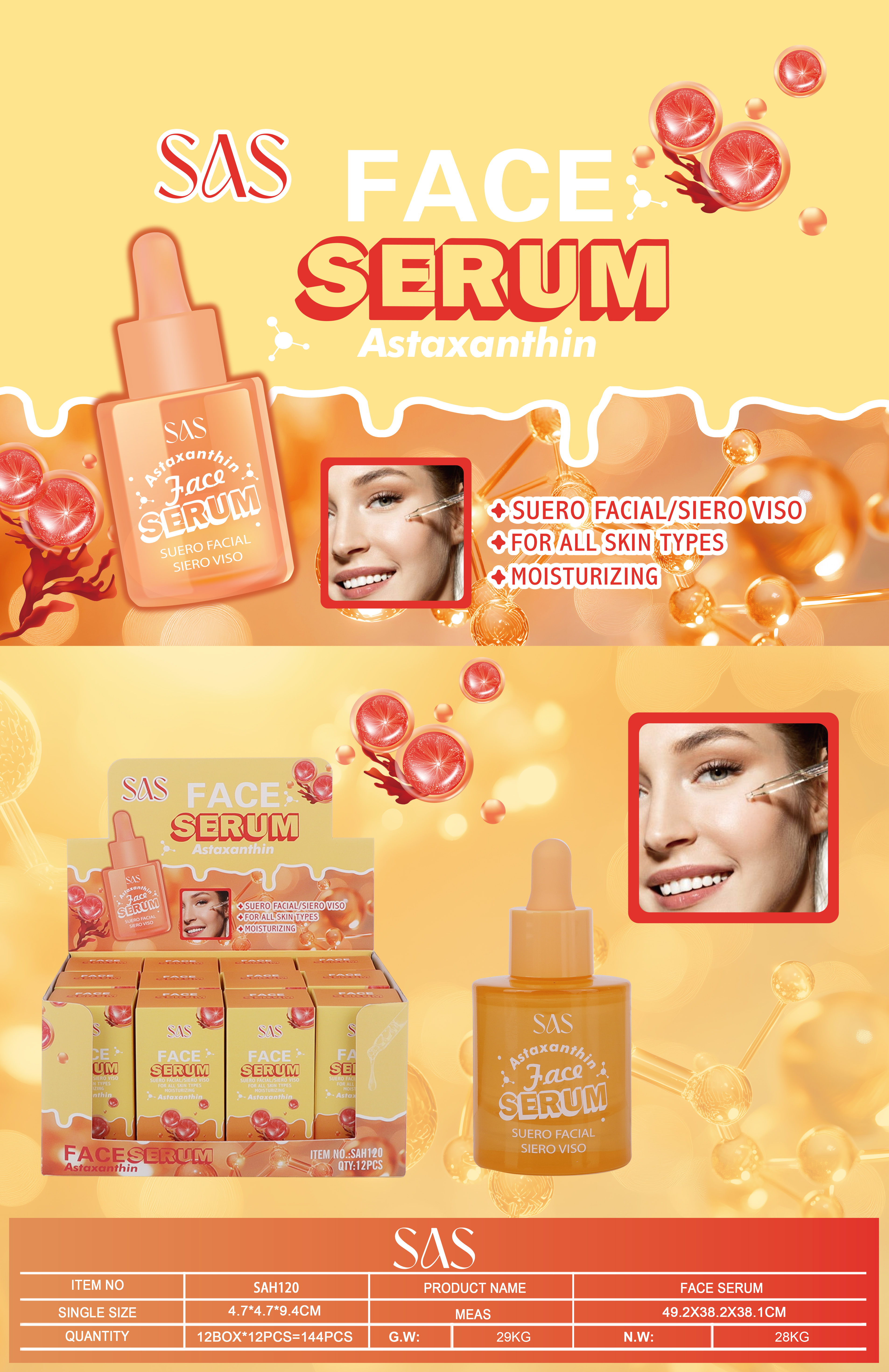 Sas - Serum Facial de Astaxantina 12 Unidades SAH120_2