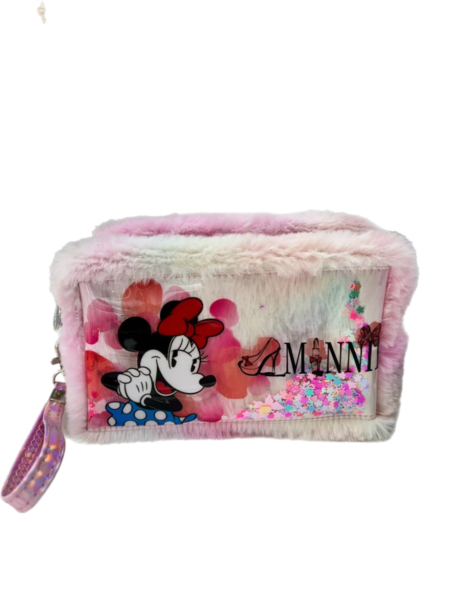 Cosmetiquero Disney Transparente y Peludo