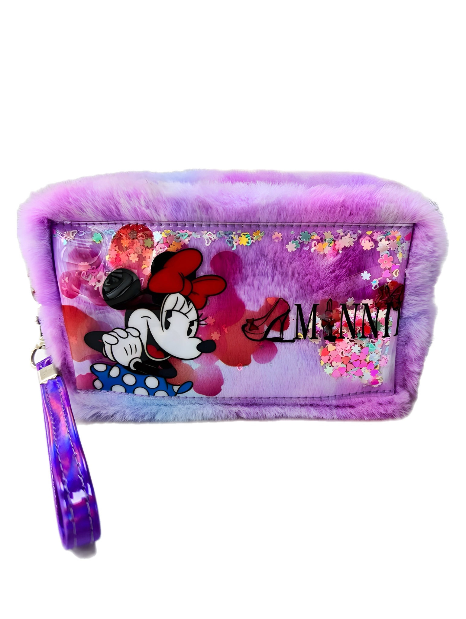 Cosmetiquero Disney Transparente y Peludo