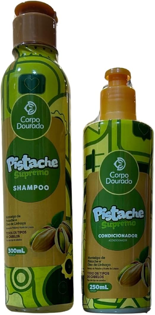 Corpo Dourado - Kit Pistacho - Shampoo 300 ml + Acondicionador 250 ml