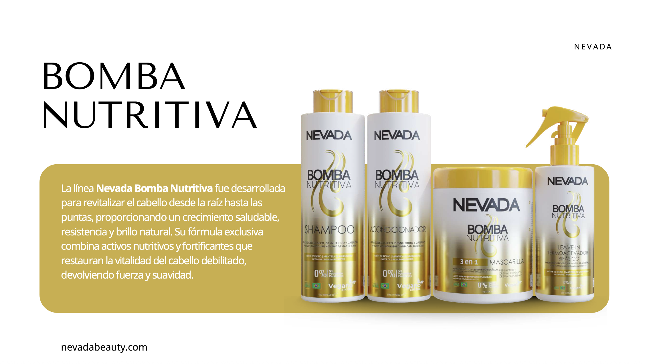 Nevada - MASCARILLA CAPILAR 3 EN 1 BOMBA NUTRITIVA 1kg