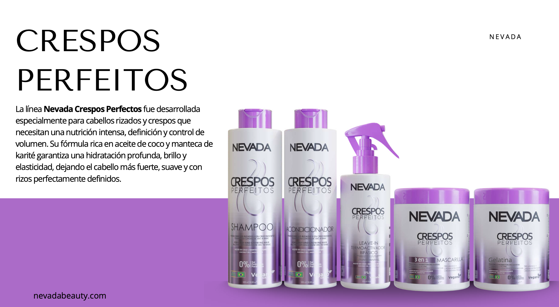 Nevada - MASCARILLA CAPILAR 3 EN 1 CRESPOS PERFEITOS 1kg