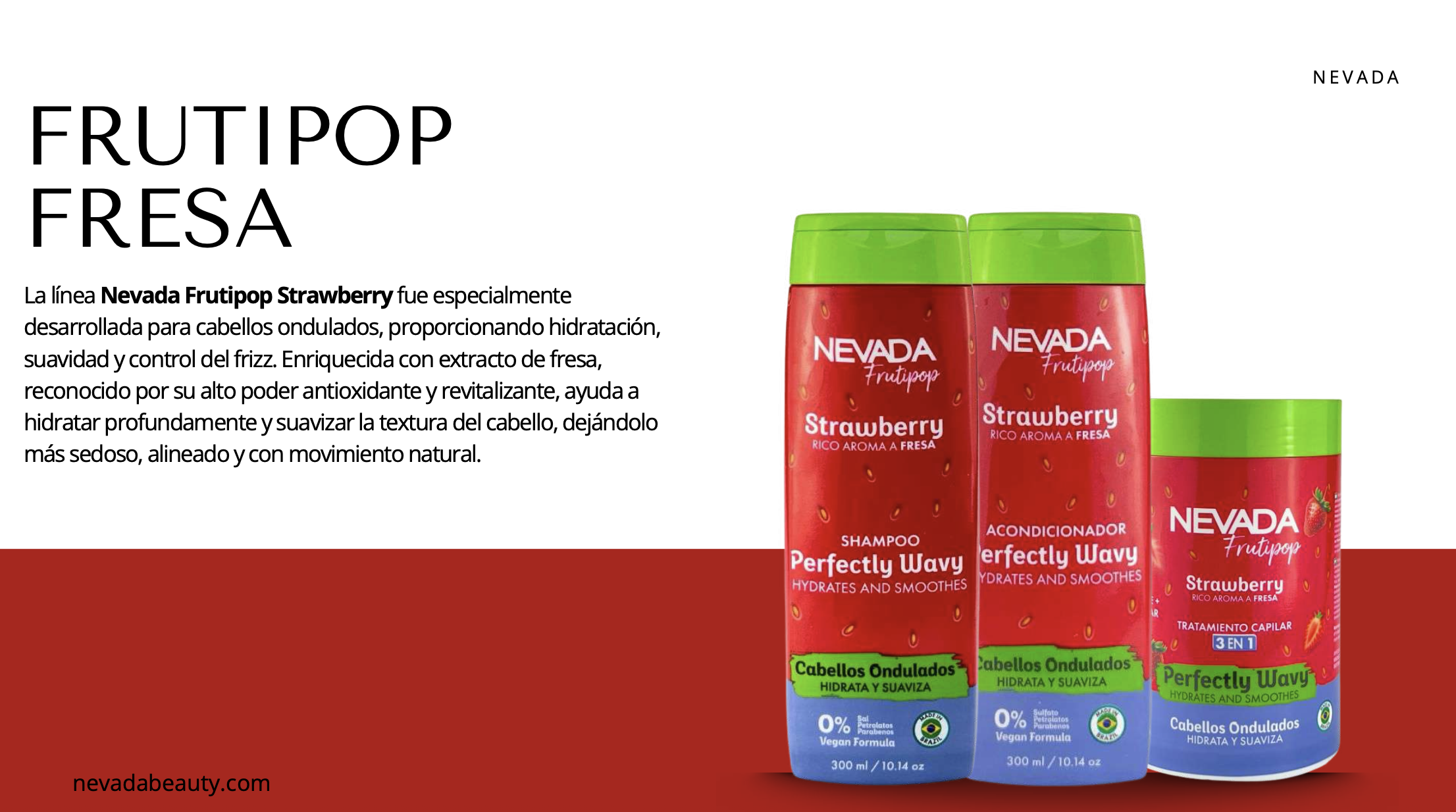 Nevada - SET CABELLO ONDULADO FRUTILLA FRUTIPOP