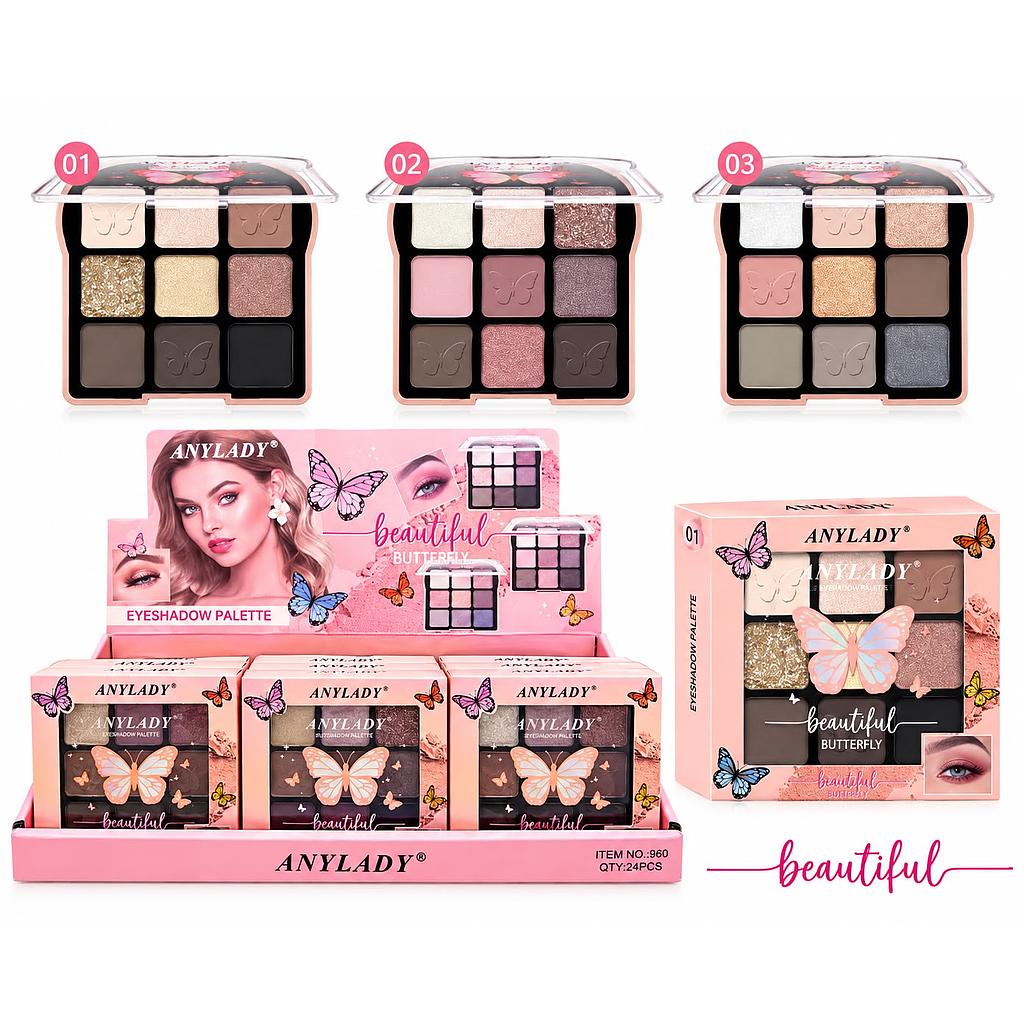 AnyLady - Paleta de Sombras Beautiful Butterfly | Tutitu