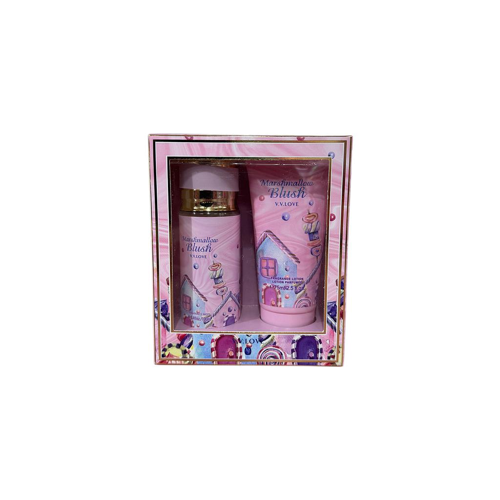 V.V LOVE - Set Marshmallow Blush. Body Mist + Body Lotion