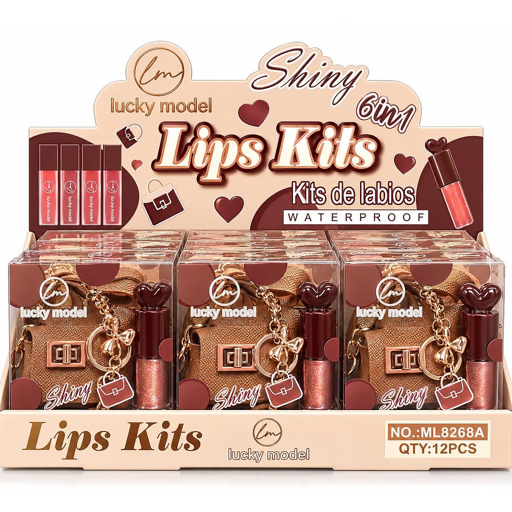 Lucky Model - Kit de Labios Shiny Brown