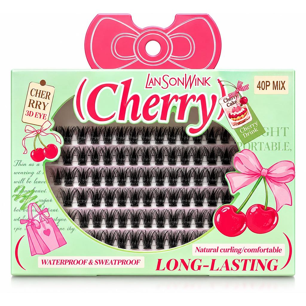LanSonWink - Set de Pestañas Cherry