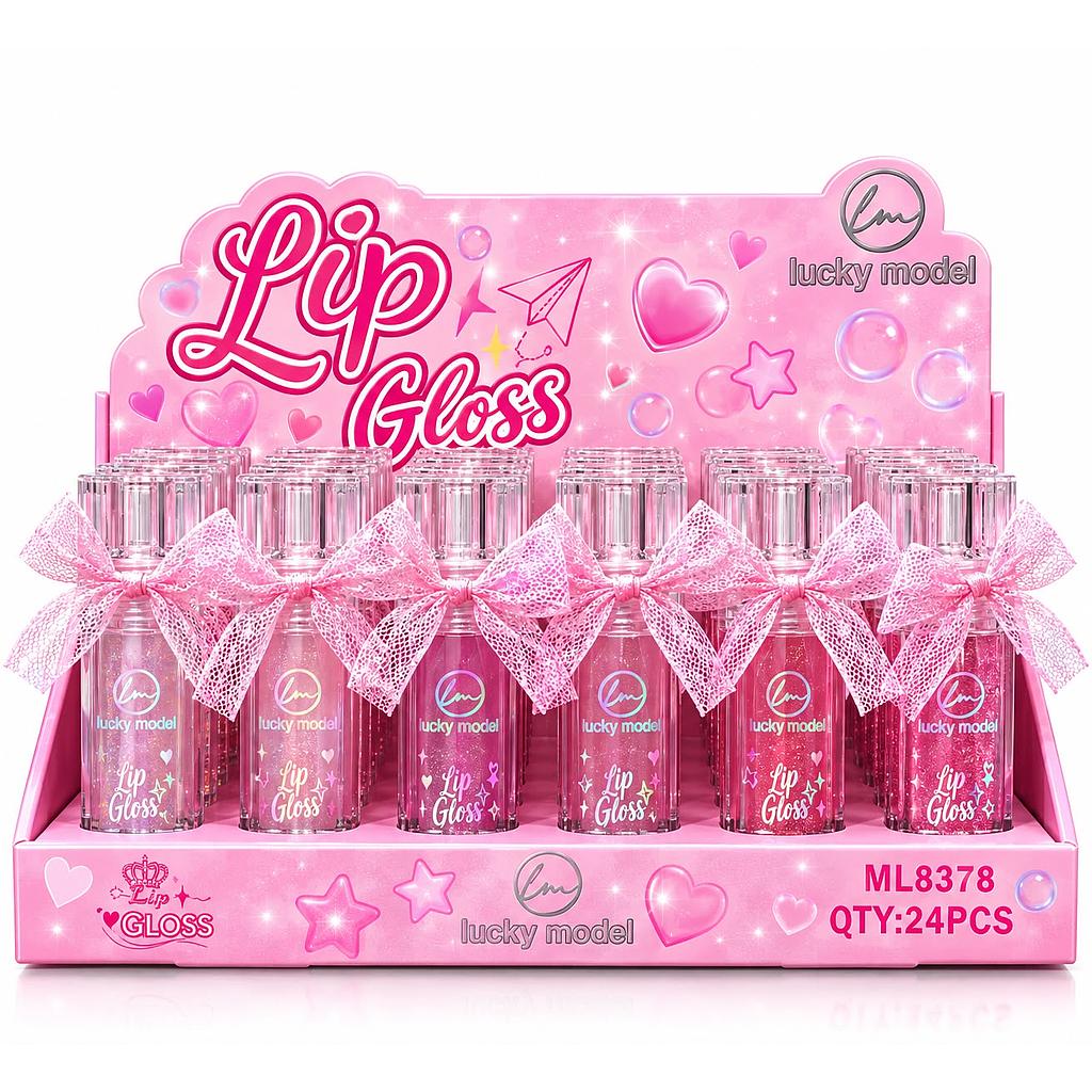 Lucky Model - Lip Gloss Pink Ribbon