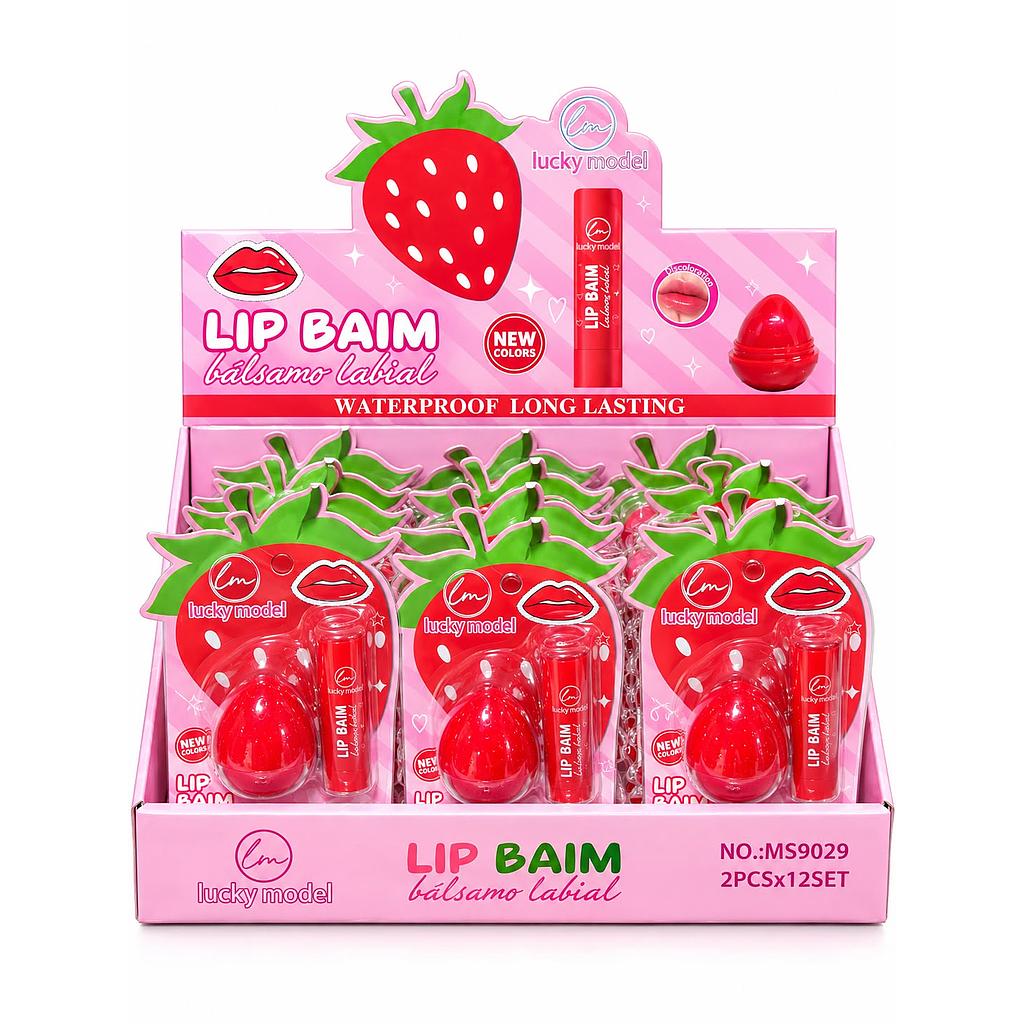 Lucky Model - Set de Bálsamos Labiales de Frutilla