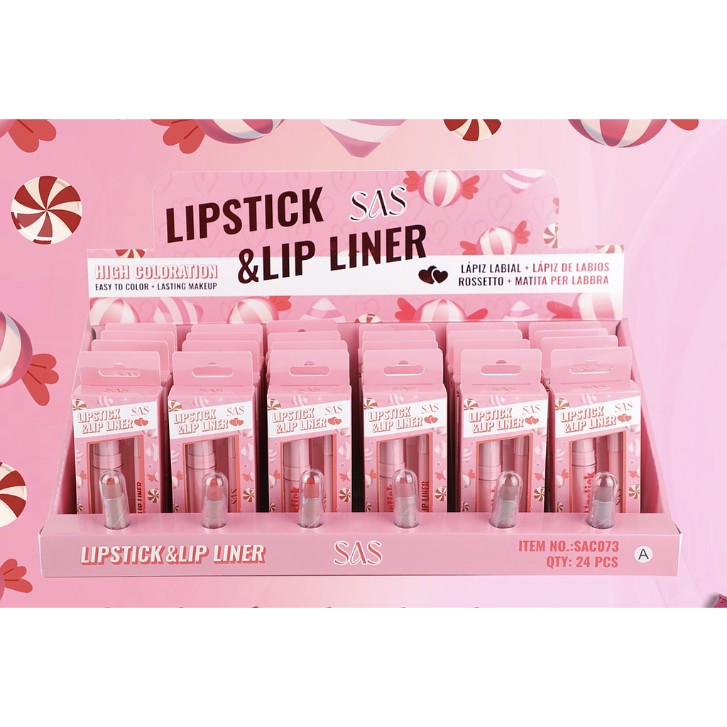 Sas - Duo Delineador &amp; Labial 6 Unidades SAC073A