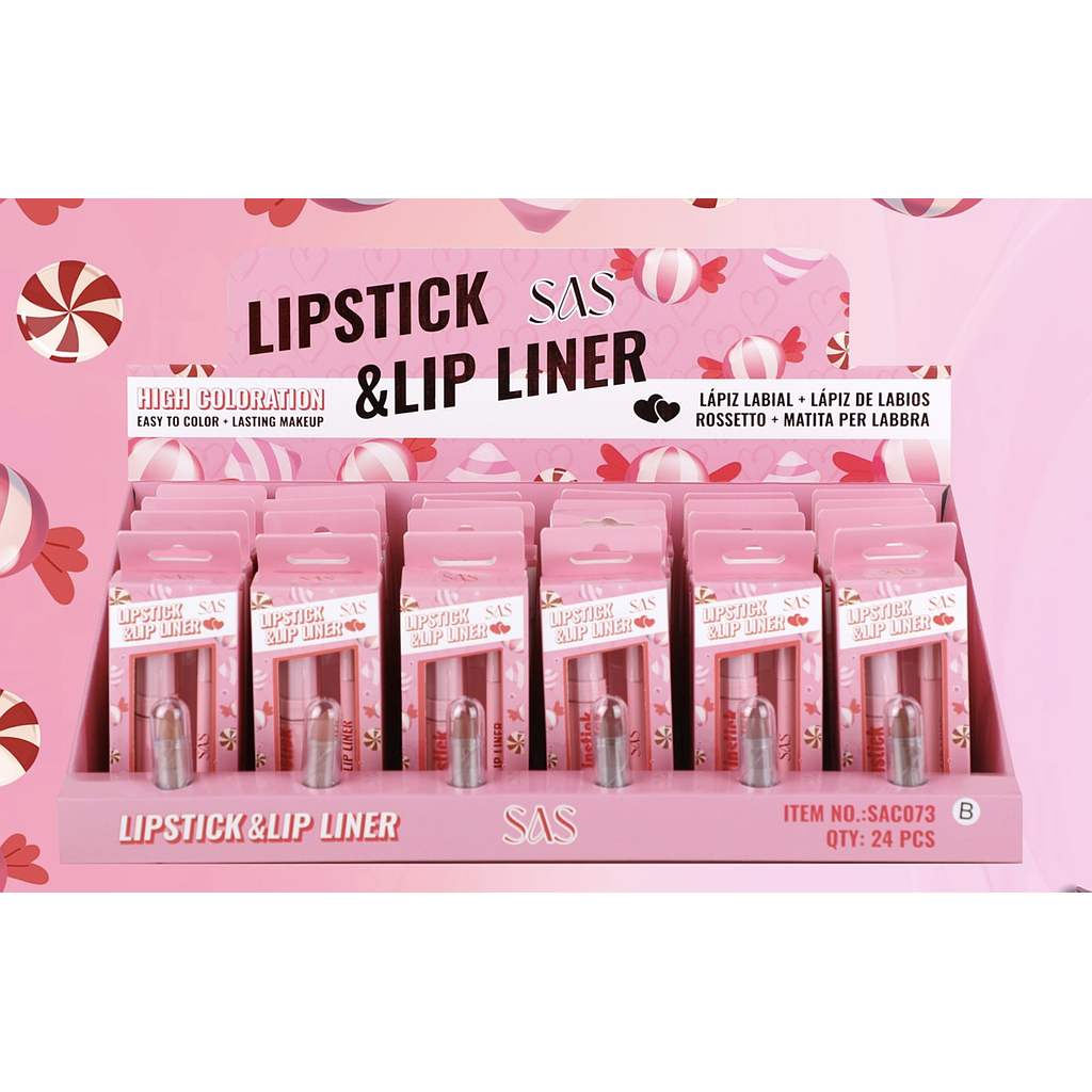 Sas - Duo Delineador &amp; Labial 6 Unidades SAC073B