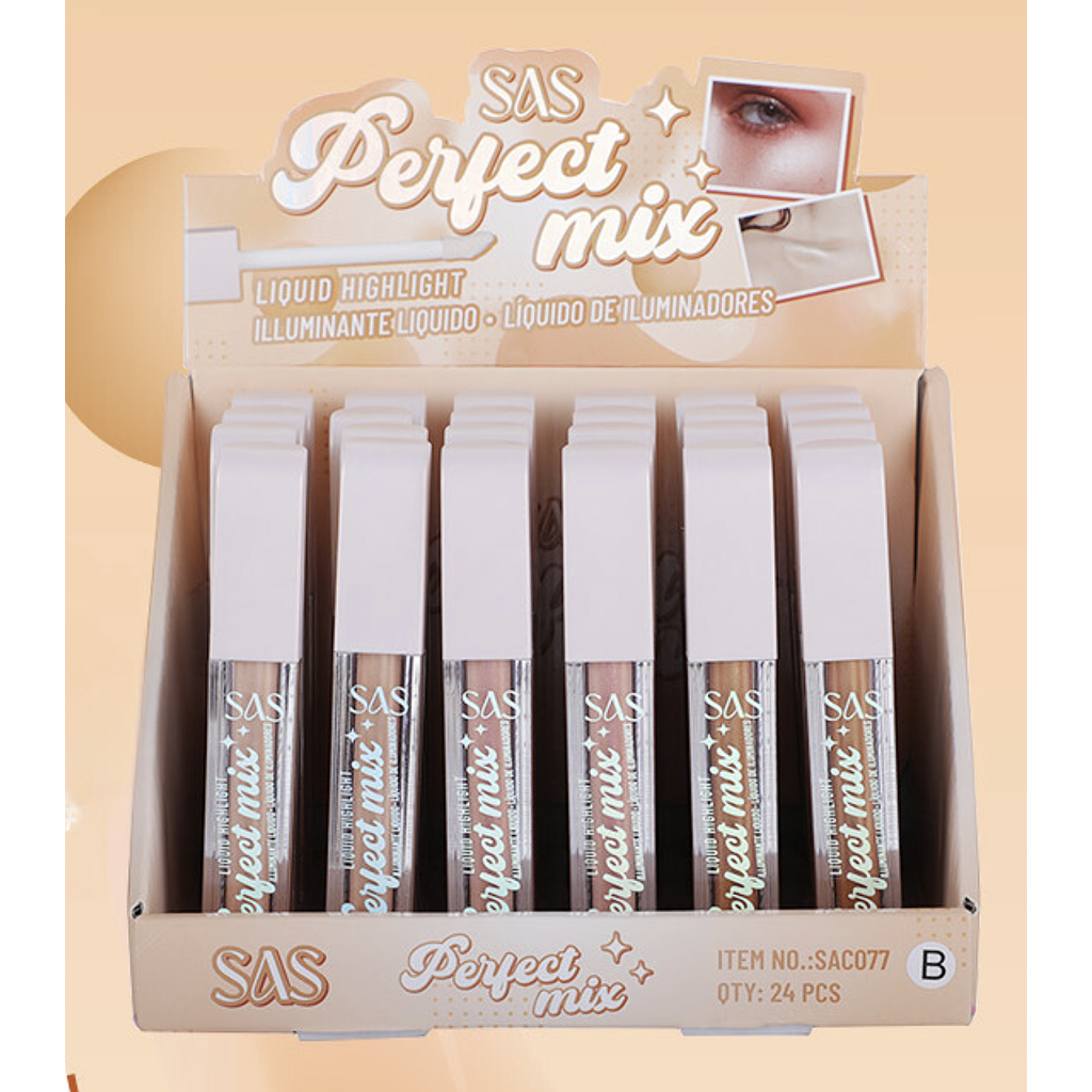 Sas - Iluminador Liquido Perfect Mix 6 Unidades SAC077B