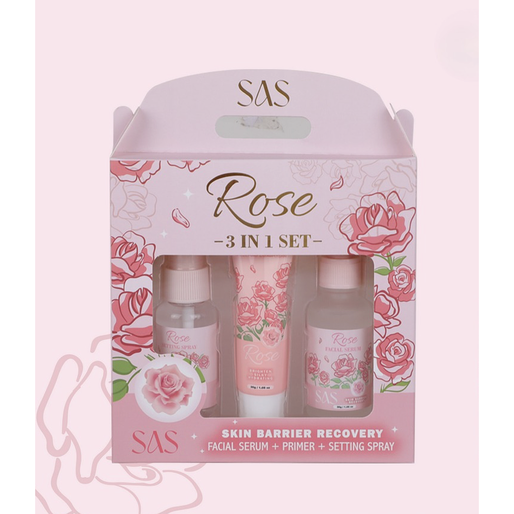 Sas - Set Rosa (Serum + Primer + Fijador de Maquillaje) SAH076 | Tutitu