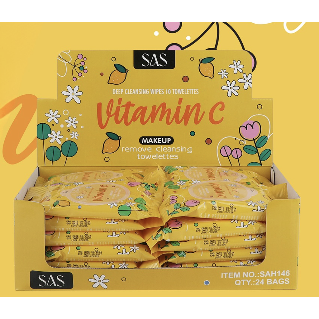 Sas - Toallas Desmaquillante Con Vitamina C 24 Unidades SAH146