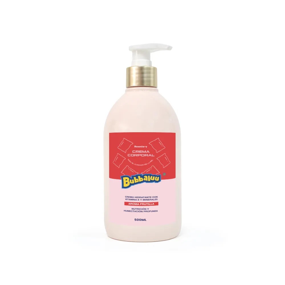Crema Corporal Bubbaluu Frutilla 500 ml