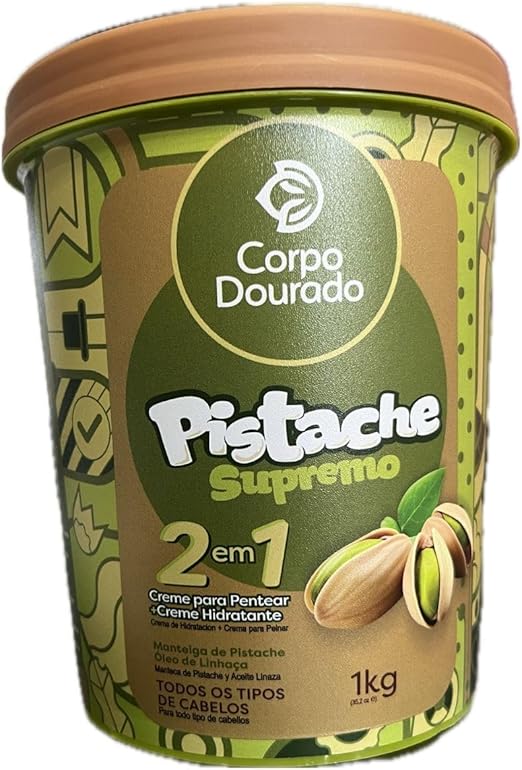 Corpo Dourado - Crema hidratante y peinadora multifuncional 2 en 1 Pistacho 1 kg