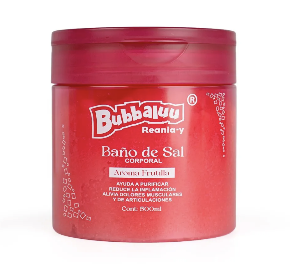 Baño De Sal Corporal Bubbaluu Frutilla 500ml