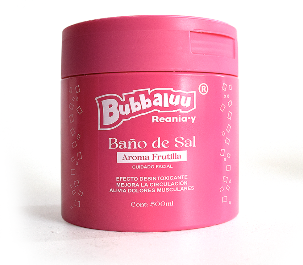 Baño De Sal Facial Bubbaluu Frutilla 500ml