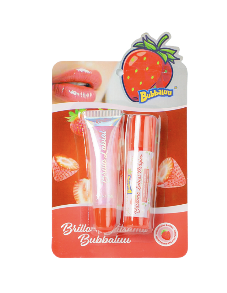 Set Brillo + Balsamo Bubbaluu Frutilla