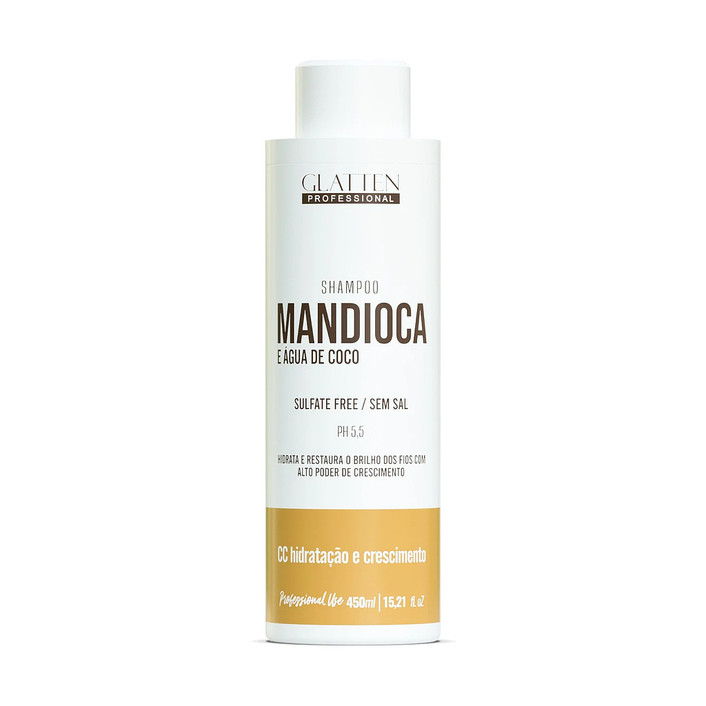 Glatten - Shampoo de Yuca y Agua de Coco 450 ml