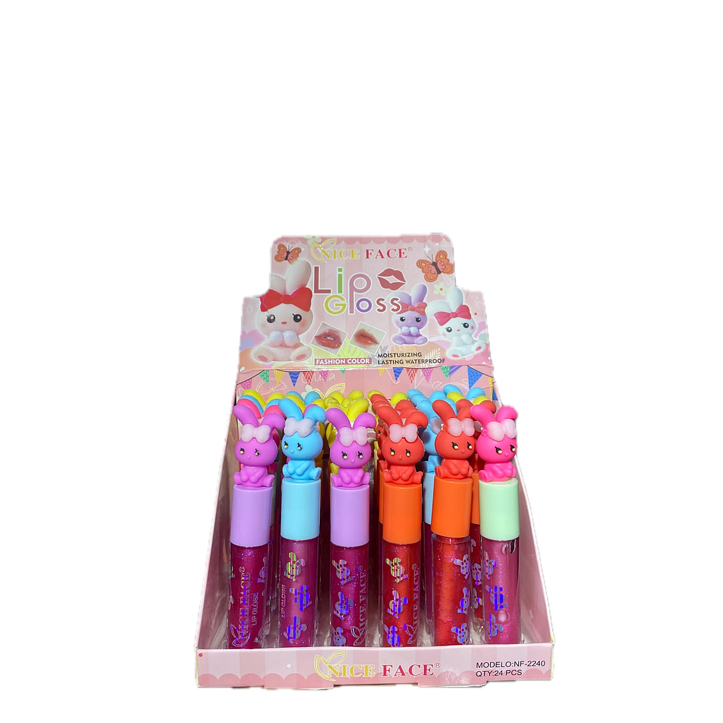Lip Gloss Tapa Conejo