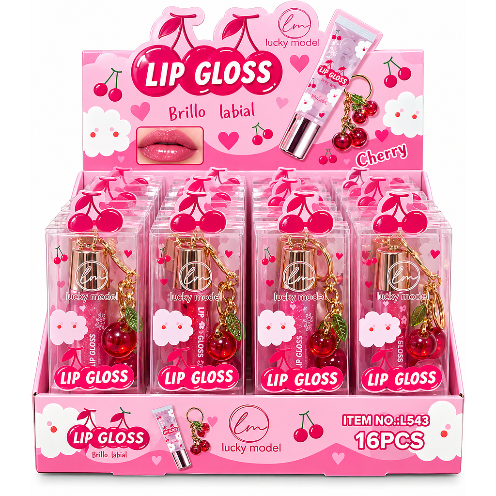 Lucky Model - Lip Gloss Llavero Cherry