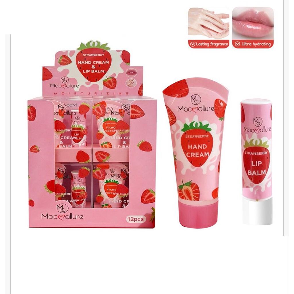 Mocoallure - Set Crema de Manos + Balsamo Frutilla
